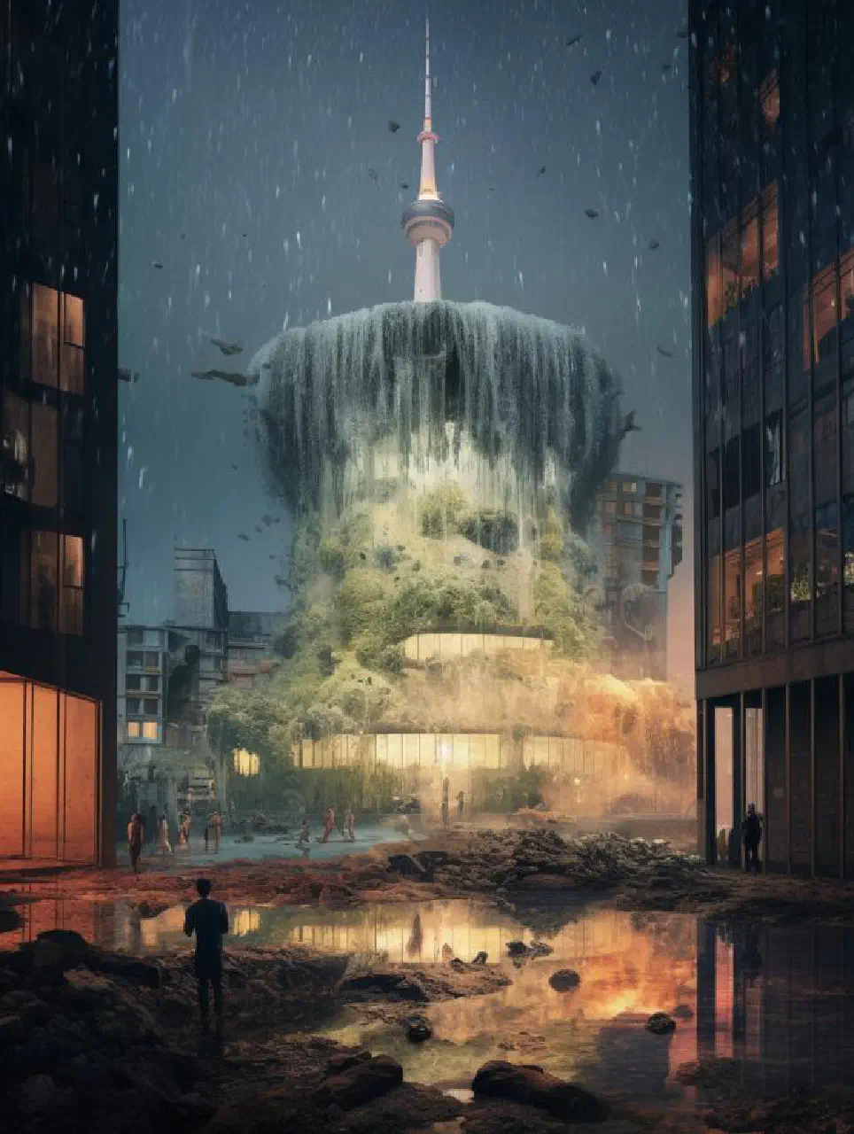 Neptunbrunnen and TV Tower