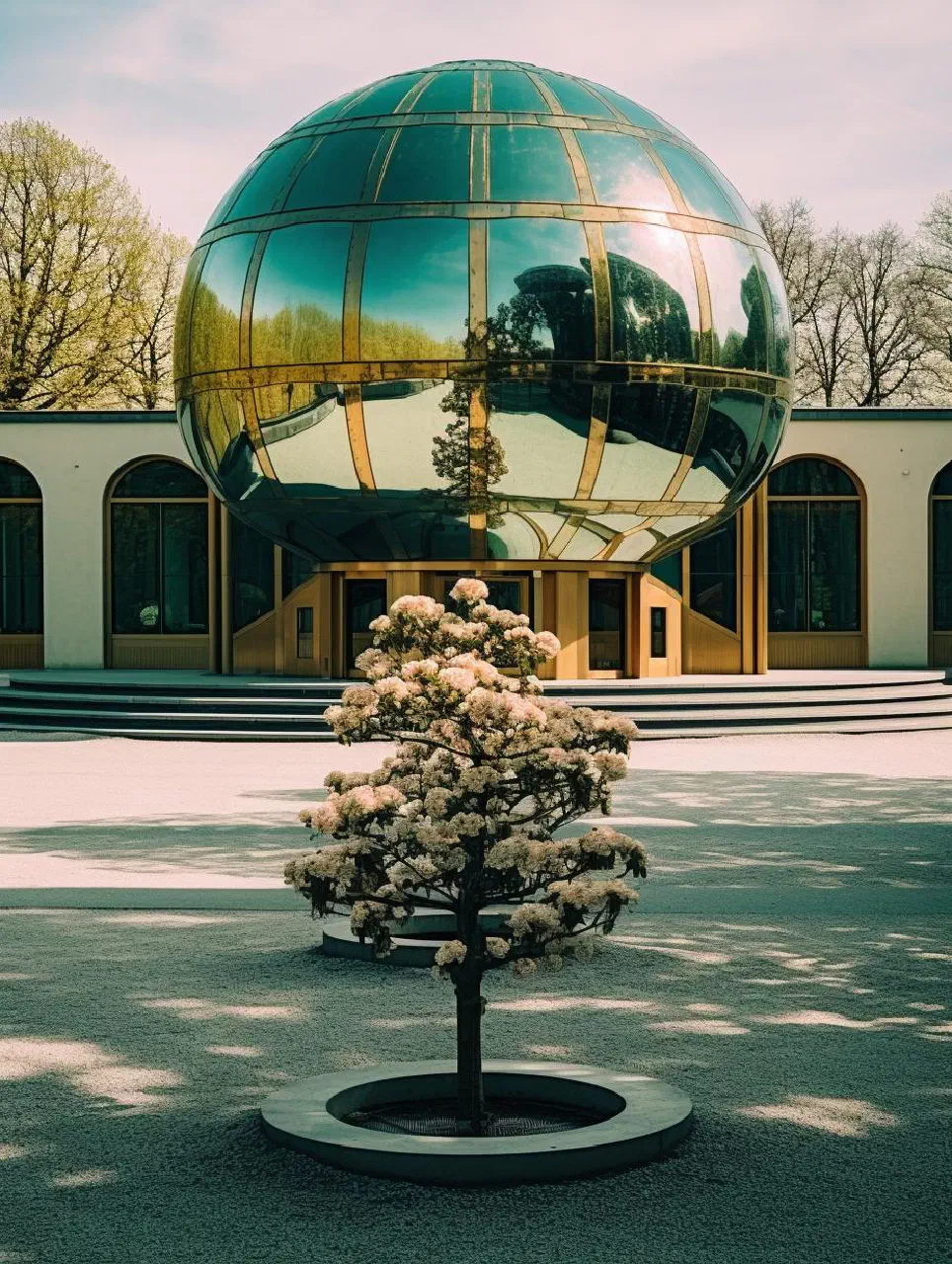 Chestnut trees in front of Berlin Cathedral