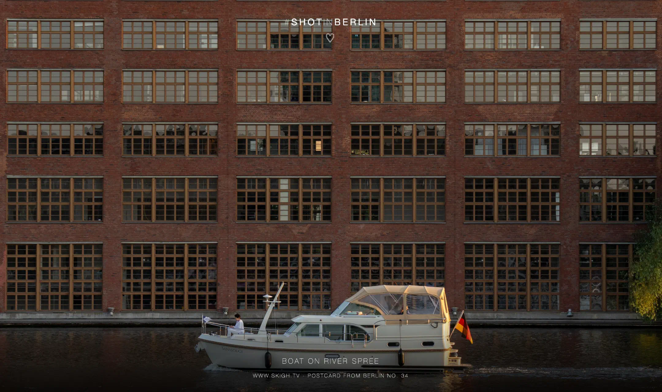 Boat on river Spree