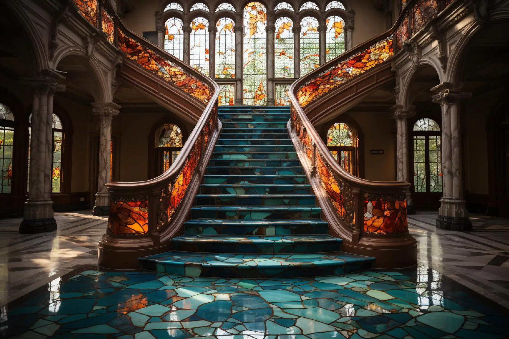Staircase in Berlin Aquarium