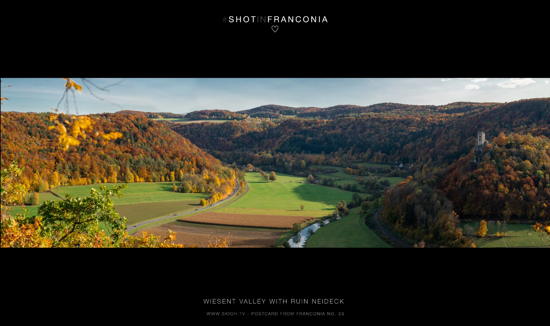 Wiesent Valley with ruin Neideck