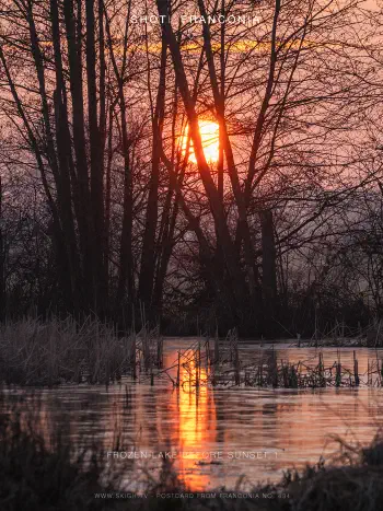 Frozen lake before sunset 1