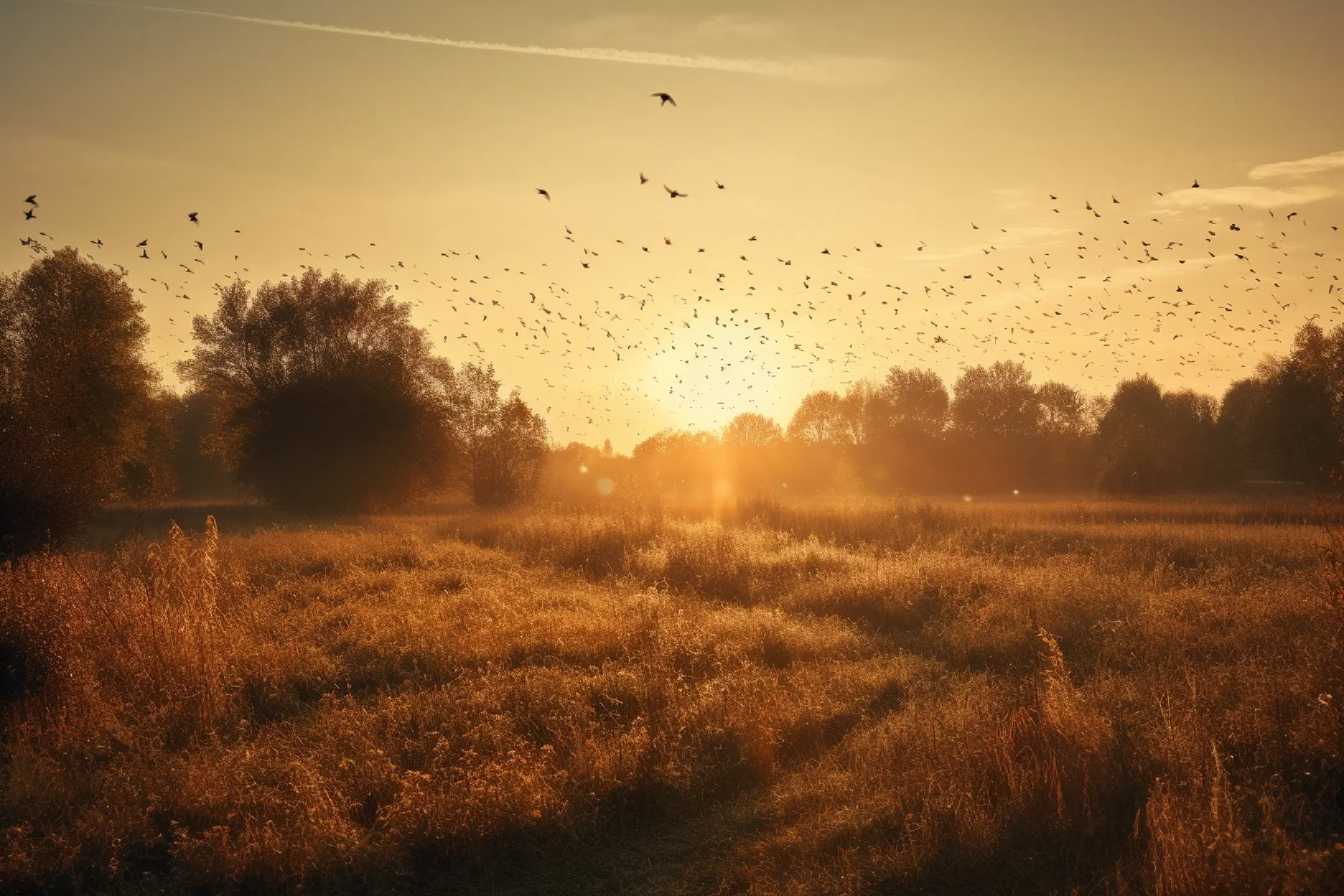 Flight into the setting sun