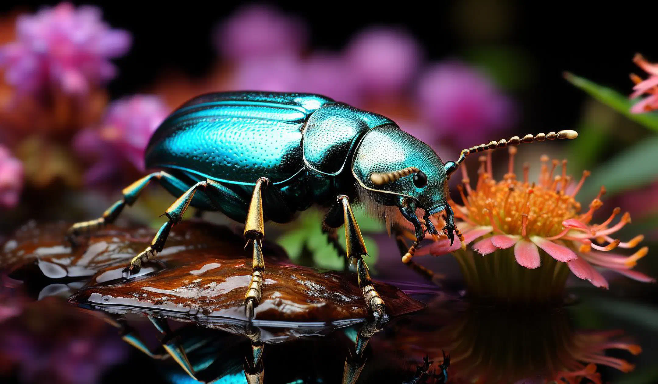 Blue mint beetle