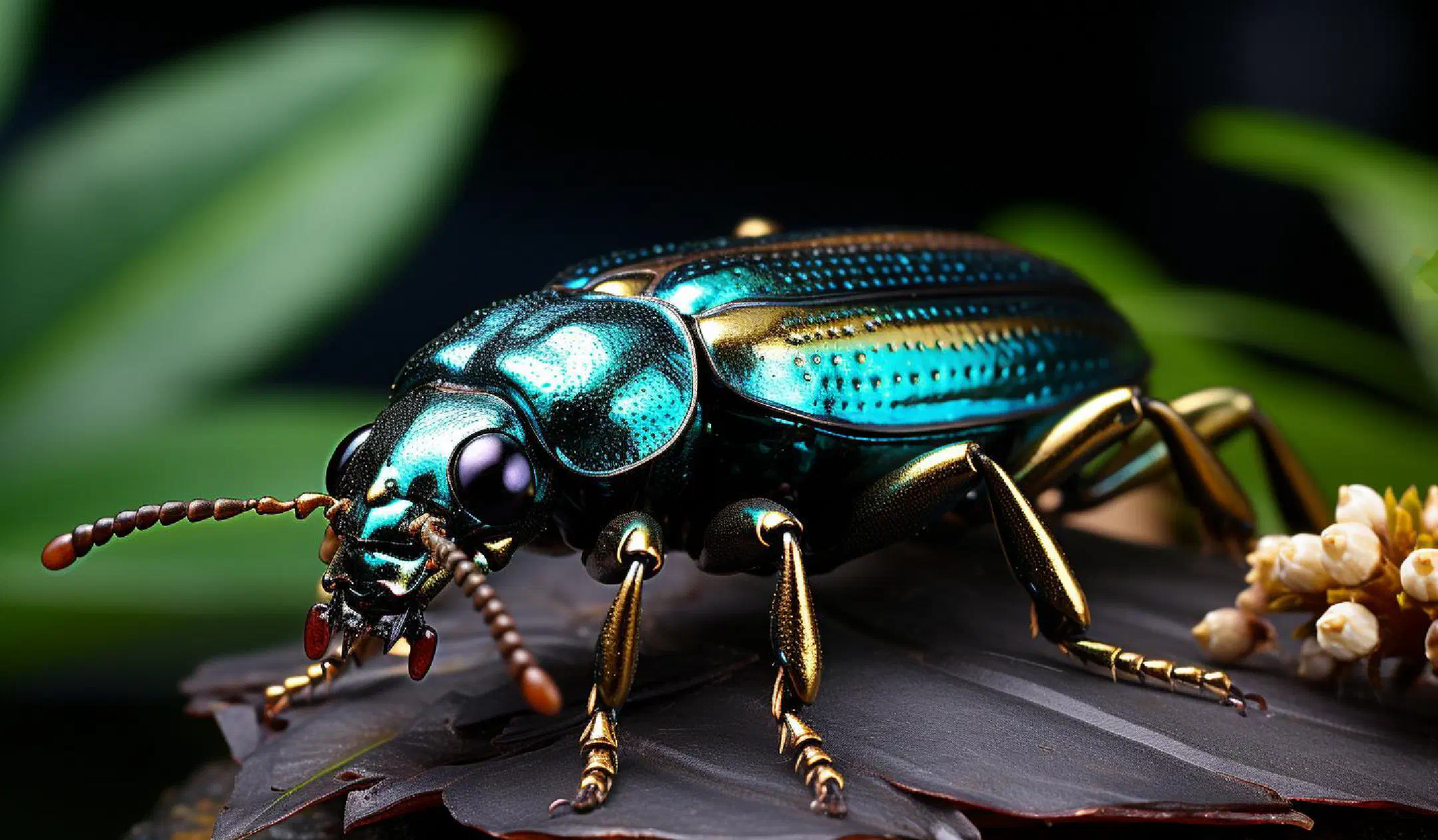 Blue mint beetle